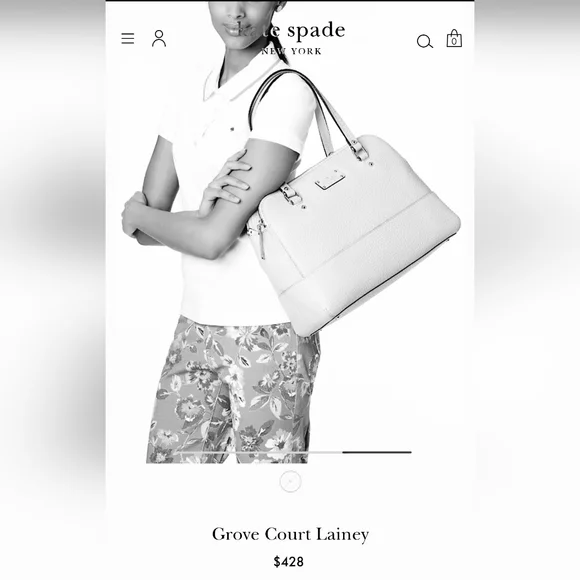 Kate Spade Glove Court Lainey 14 Karat Plated Blue Leather Double Zip Purse Bag - Picture 5 of 16